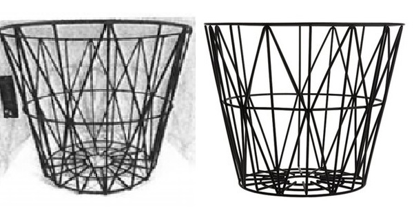 Copyright claim on metal basket - wire basket versus Burly basket Round