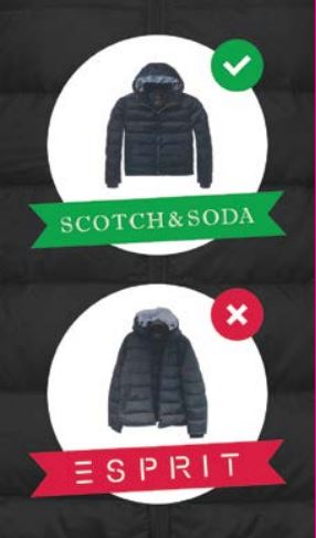 Infringement Scotch & Soda down jacket  copyrights or EU design rights