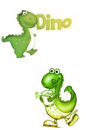 Dinosaur logos insignificant differences