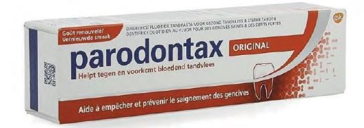 Misleading advertisement for Parodontax toothpaste packaging