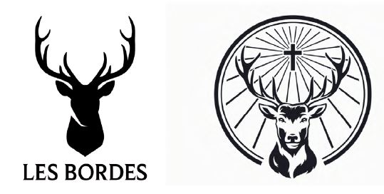 Jägermeister’s Hubertus deer vs silhouette head of a Hubertus deer