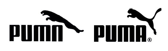 PUMA logo PUMN: spot the differences