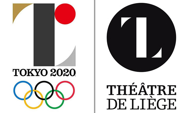Logo Tokyo 2020 onder vuur	