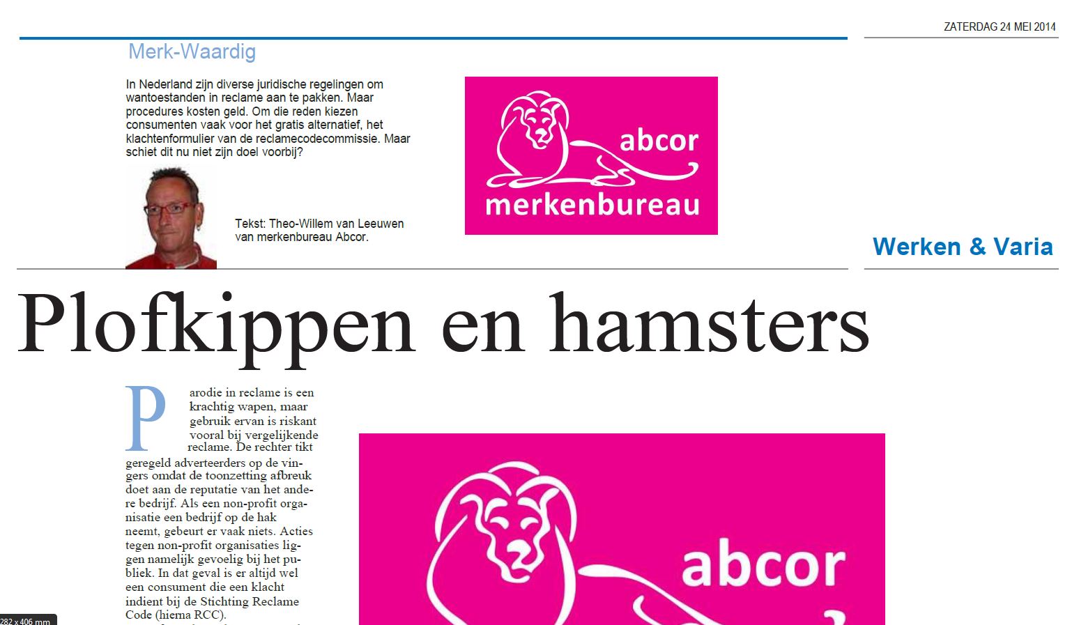 Plofkippen en hamsters (HDC kranten - Plus werken bijlage)