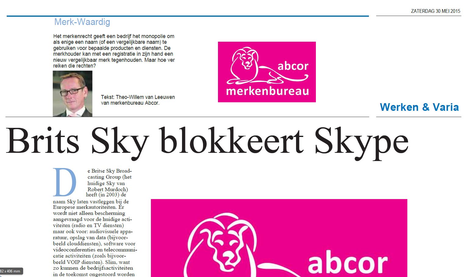 Brits Sky blokkeer Skype (HDC kranten - Plus werken bijlage)